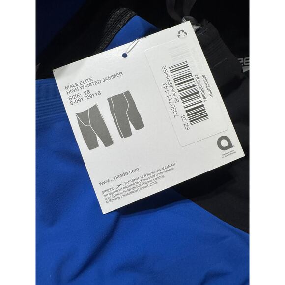 Speedo Fastskin LZR RACER ELITE 2 Male Elite High Waisted Jammer 28 NEW - Picture 6 of 7